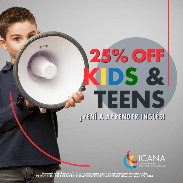 ¡Inscripción anticipada! 25% off en Cursos Kids & Teens