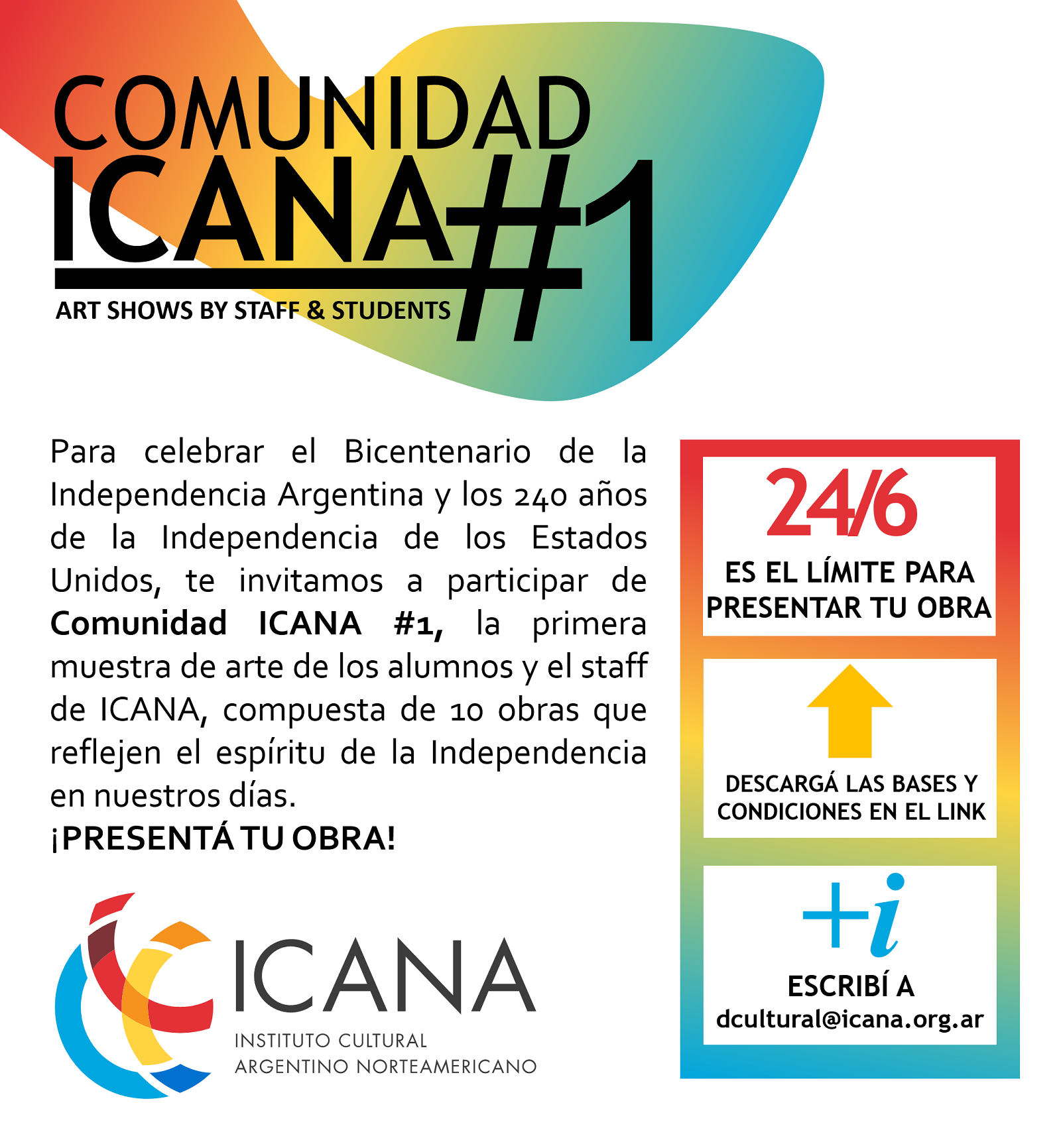 Comunidad ICANA #1: Convocatoria a artistas